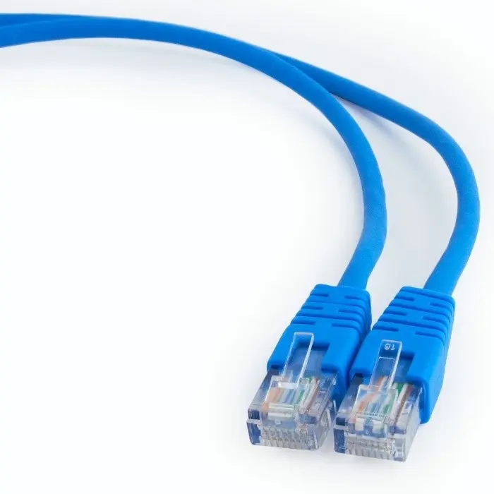 Patch cord Cablexpert PP12-0.5M/B, CAT5e UTP, 0,5m, Albastru - photo