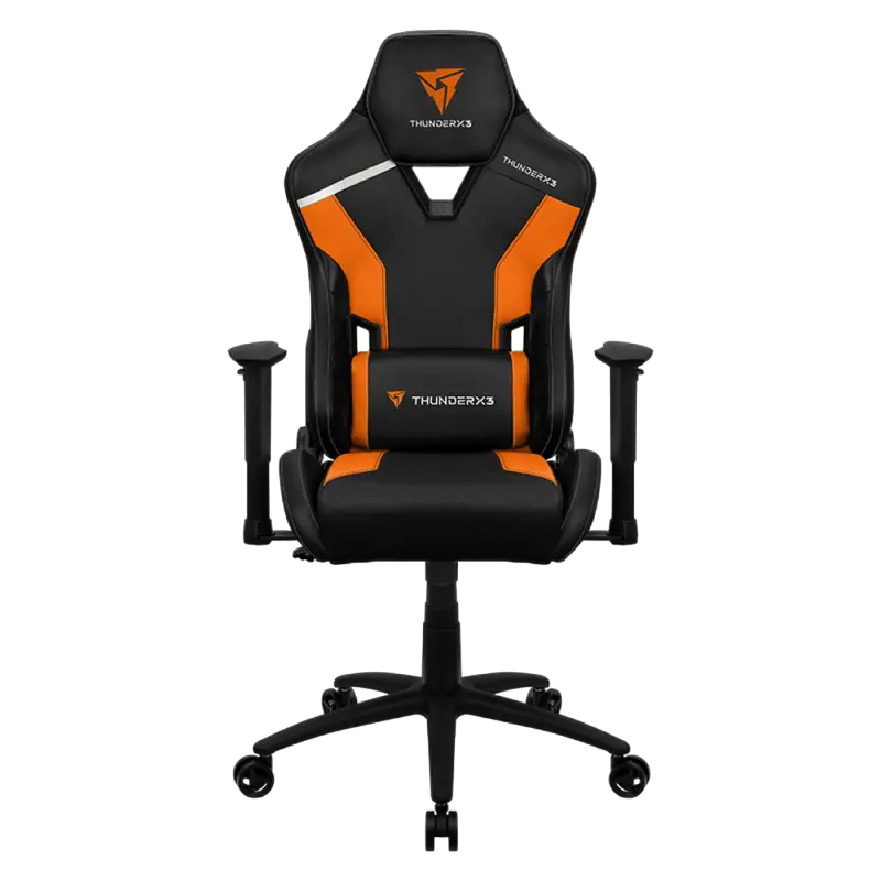 Игровое кресло ThunderX3 TC3, Искусственная кожа, Черный/Оранжевый - photo