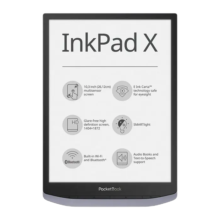 eBook Reader PocketBook InkPad X, Metallic Grey - photo