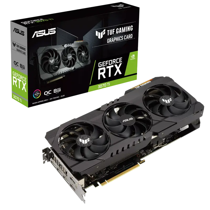 Видеокарта ASUS TUF-RTX3070TI-O8G-GAMING,  8GB GDDR6X 256бит - photo