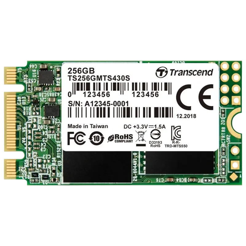 Накопитель SSD Transcend 430S, 256Гб, TS256GMTS430S - photo