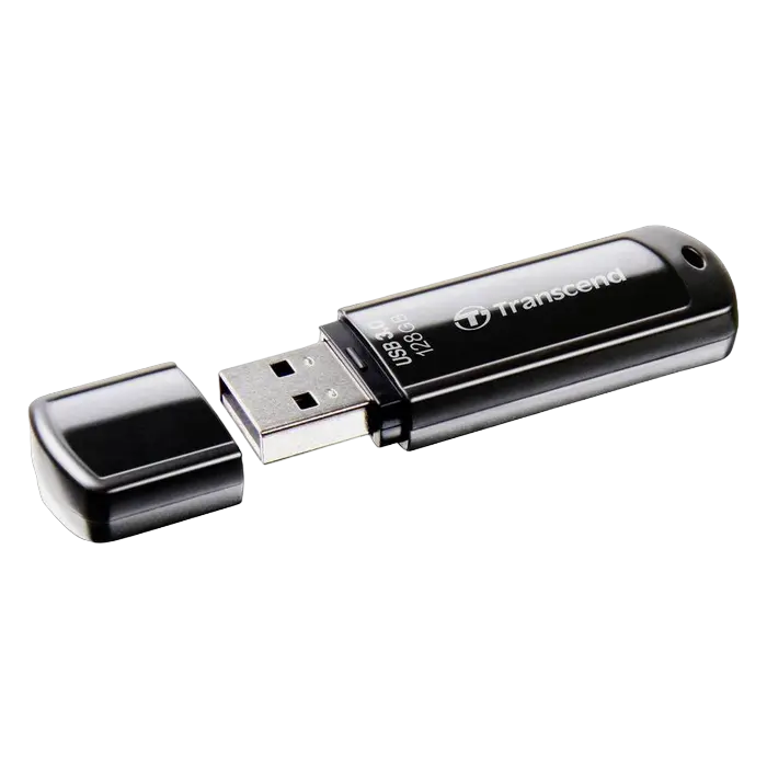 USB Flash накопитель Transcend JetFlash 700, 128Гб, Чёрный - photo