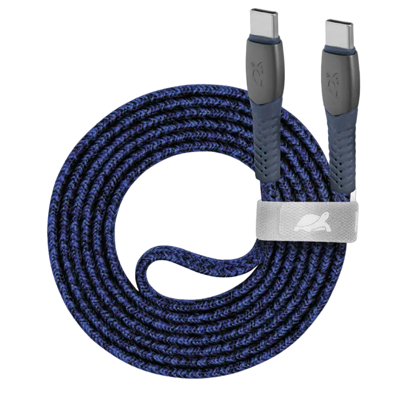 Кабель для зарядки и передачи данных Rivacase PS6105, USB Type-C/USB Type-C, 1,2м, Синий - photo