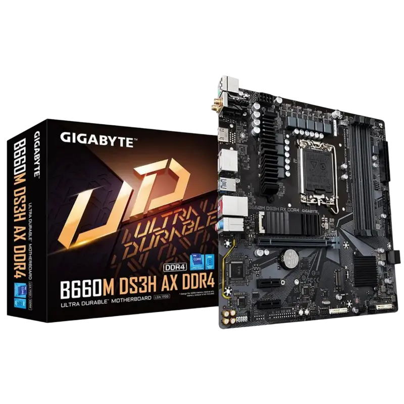 Материнская плата Gigabyte B660M DS3H AX DDR4, LGA1700, Intel B660, Micro-ATX - photo