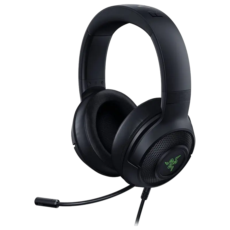 Игровая Гарнитура RAZER Kraken V3 HyperSense, Проводной аналоговый, Чёрный - photo