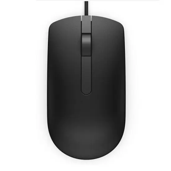 Mouse Dell MS116, Optical, 1000dpi, 3 buttons, Ambidextrous, Black, USB (Retail Box) - photo