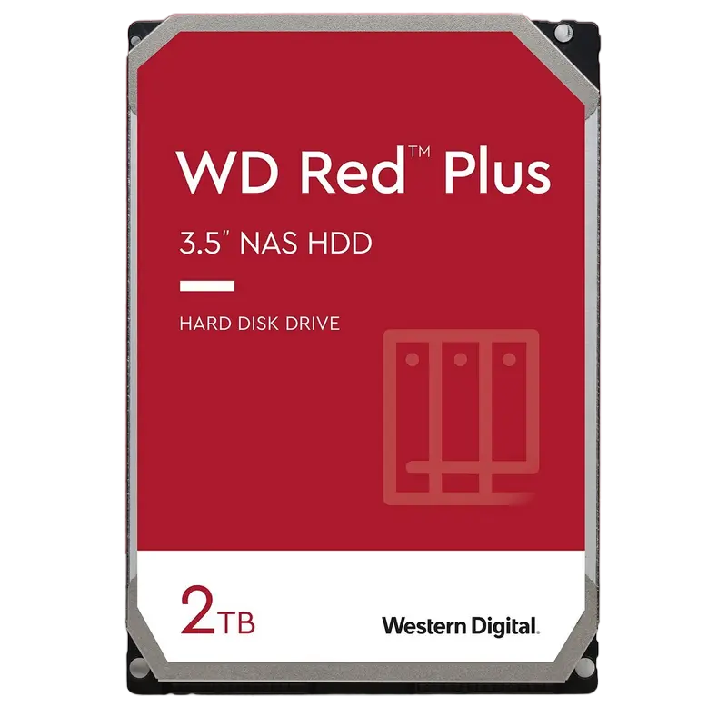 Жесткий диск Western Digital WD Red Plus, 3.5", 2 ТБ <WD20EFPX> - photo