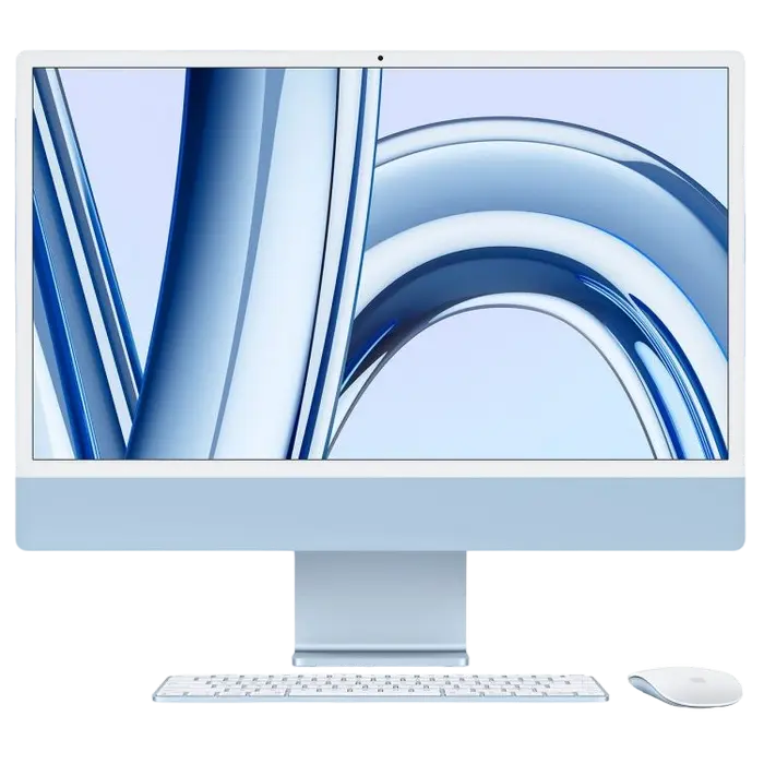 Computer All-in-One Apple iMac A2874, 24", M3 with 8-core CPU and 8-core GPU, 16GB/512GB, macOS Sonoma, Albastru - photo