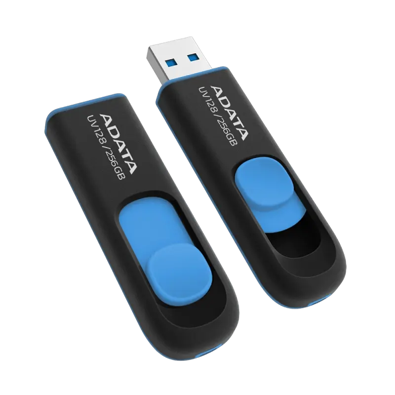 Memorie USB ADATA UV128, 256GB, Negru/Albastru - photo
