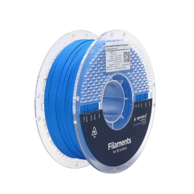 Filament pentru imprimantă 3D Gembird 3DP-PLA1.75HY-01-B, PLA, Albastru, 1.75 mm, 1kg - photo