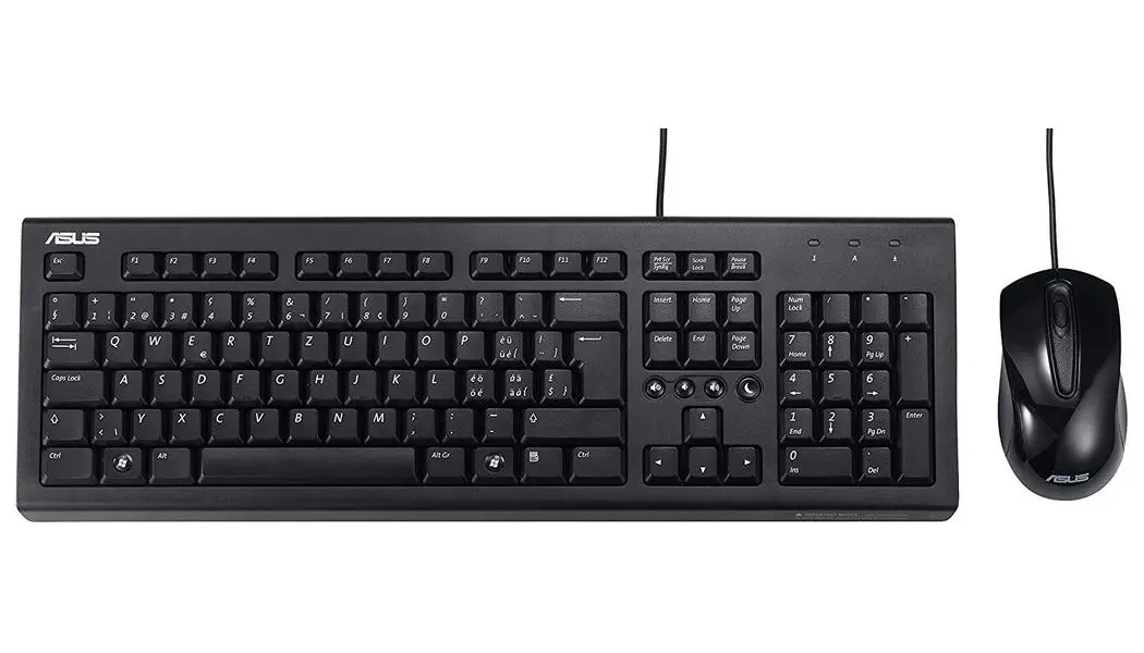 Keyboard & Mouse Asus U2000, Multimedia, Elegant style, Silent, Solid construction, Black, USB - photo