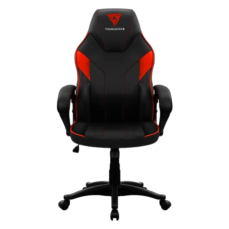 Игровое кресло ThunderX3 EC1, Искусственная кожа, Черный/Красный - photo