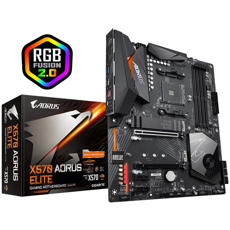 Материнская плата Gigabyte X570 AORUS ELITE, AM4, AMD X570, ATX - photo