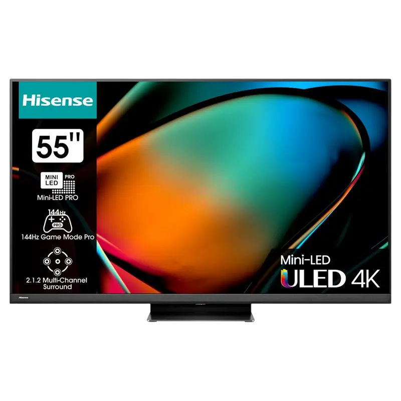 55" MiniLED SMART TV Hisense 55U8KQ, 3840x2160 4K UHD, VIDAA U7.0, Negru - photo