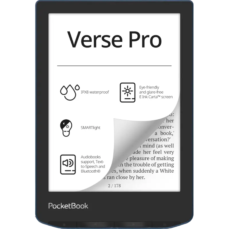 Электронная книга PocketBook Verse PRO 634, Лазурный - photo