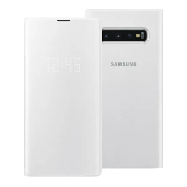 Husă Samsung LED Flip Wallet for Galaxy S10, White - photo
