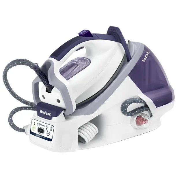 Fier de călcat cu generator de abur Tefal GV7558E0, 2400W, Alb Violet - photo