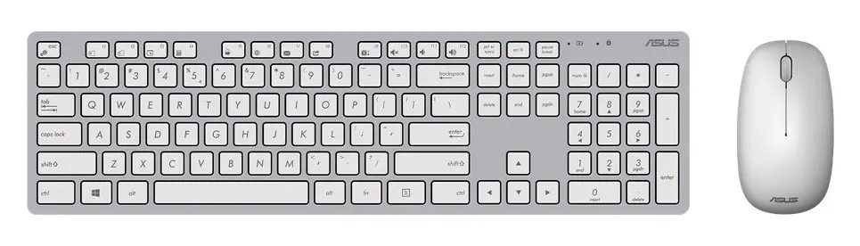 Set Tastatură + Mouse ASUS W5000, Fără fir, Alb - photo