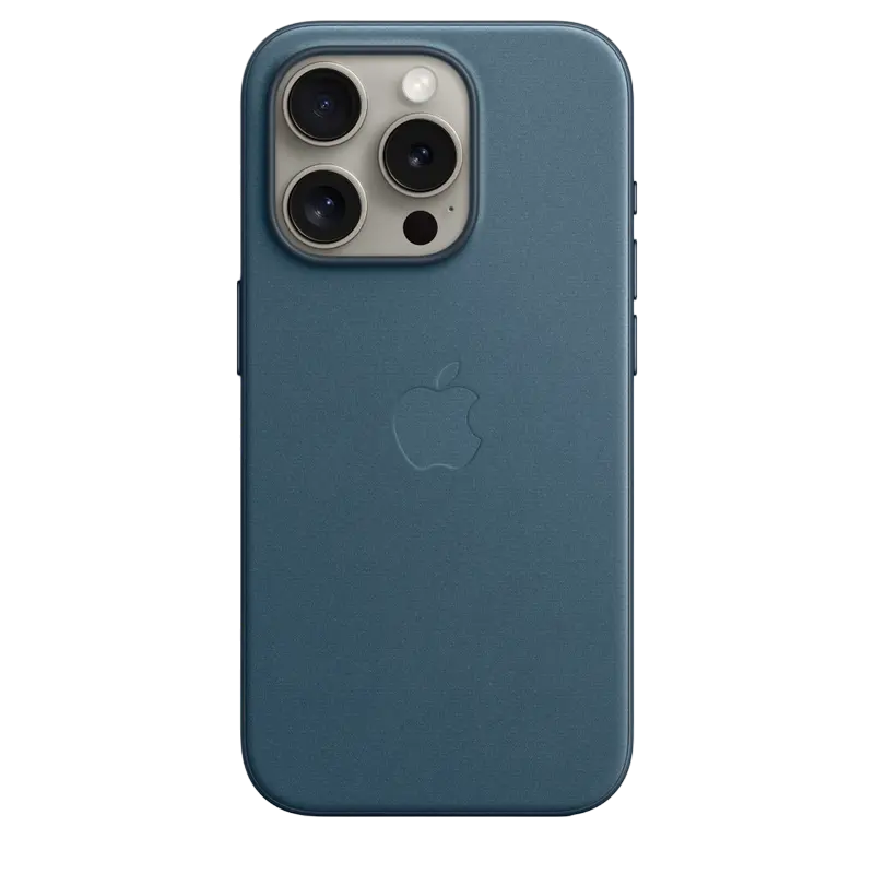 Чехол Apple iPhone 15 Pro FineWoven Case with MagSafe, Pacific Blue - photo