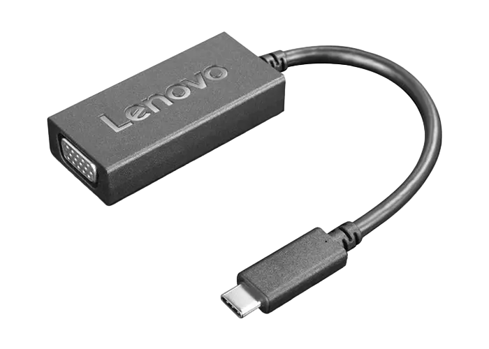USB-адаптер Lenovo USB-C to VGA, Чёрный - photo