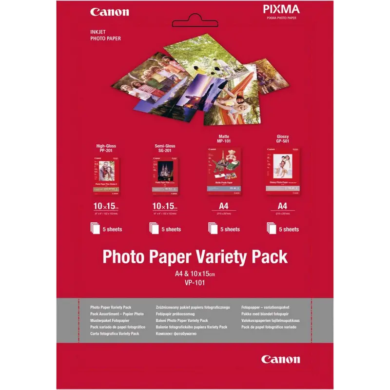 Hârtie fotografică Canon Photo Paper Variety Pack, A4 - photo