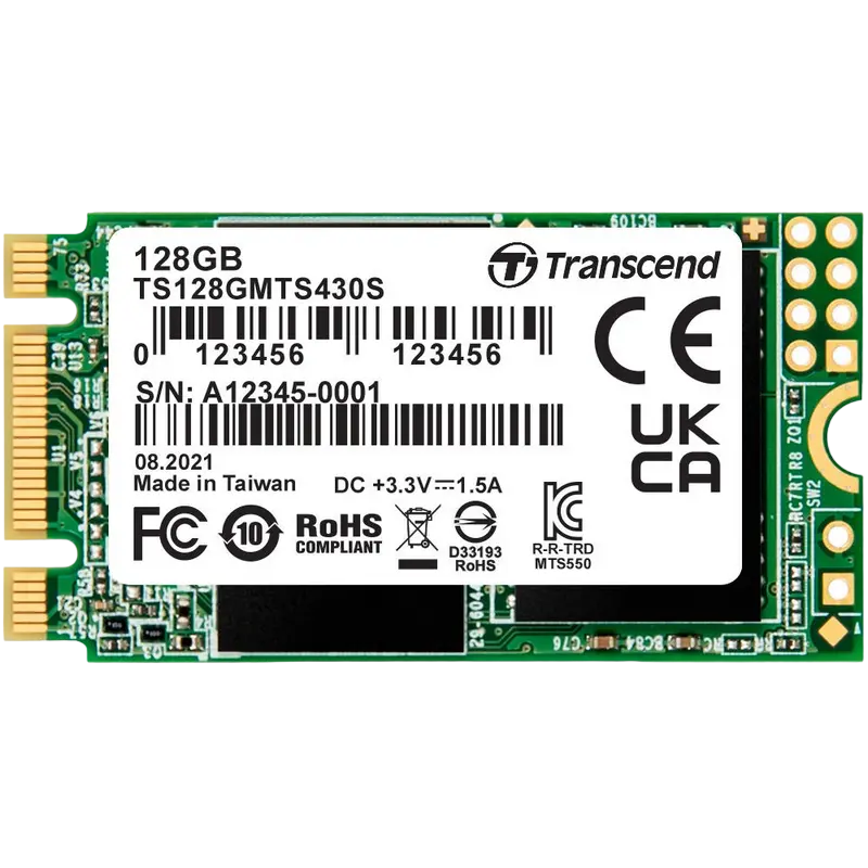 Накопитель SSD Transcend TS128GMTS430S, 128Гб - photo