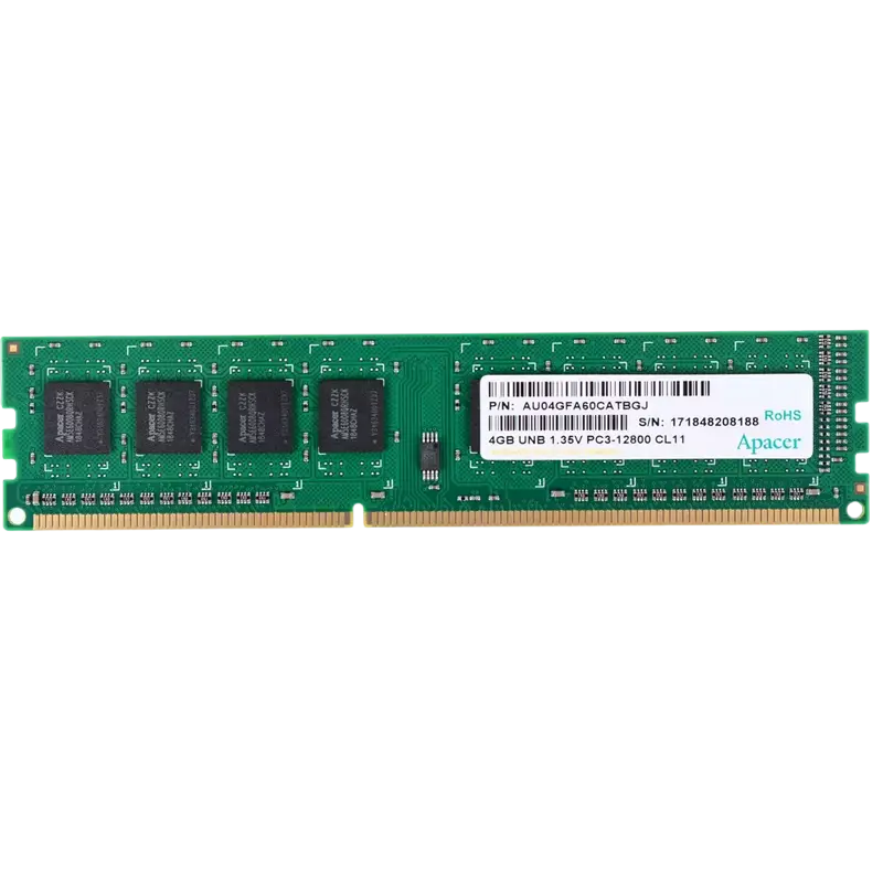 Оперативная память Apacer AU04GFA60CATBGJ, DDR3 SDRAM, 1600 МГц, 4Гб - photo