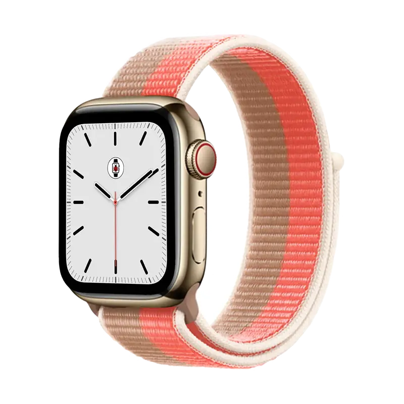 Ремешок для часов  Apple ML2P3ZM/A, Нейлон, Medium, Розовый/Коричневый - photo