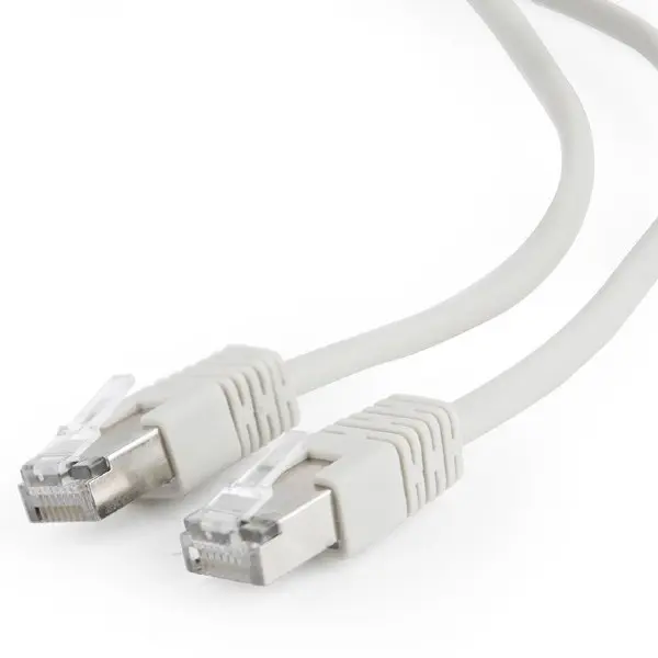  0.25m, FTP Patch Cord  Gray, PP22-0.25M, Cat.5E, Cablexpert, molded strain relief 50u" plugs - photo
