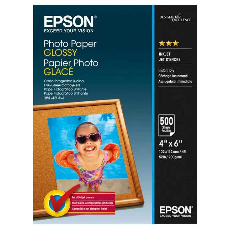 Paper Photo Epson 10x15, 200gr, 500 sheets - Glossy  - photo