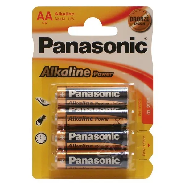 Panasonic "ALKALINE Power" AA Blister* 4, Alkaline, LR6REB/4BPR - photo
