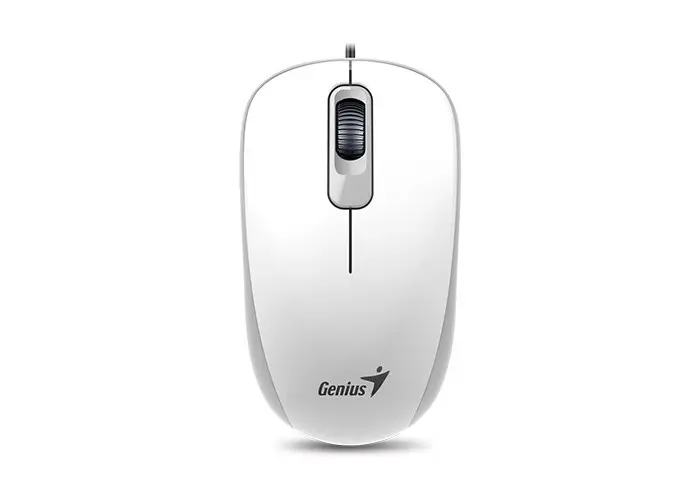 Mouse Genius DX-110, Optical, 1000 dpi, 3 buttons, Ambidextrous, White, USB - photo