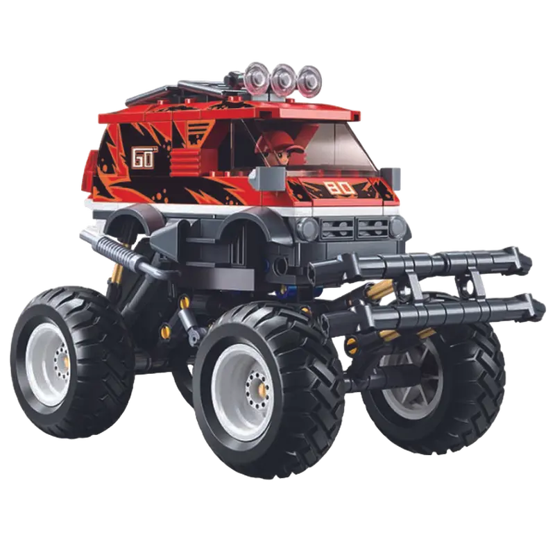 Конструктор Sluban B1158, 6 "Monster Truck", с инерцией, 6+, Красный - photo