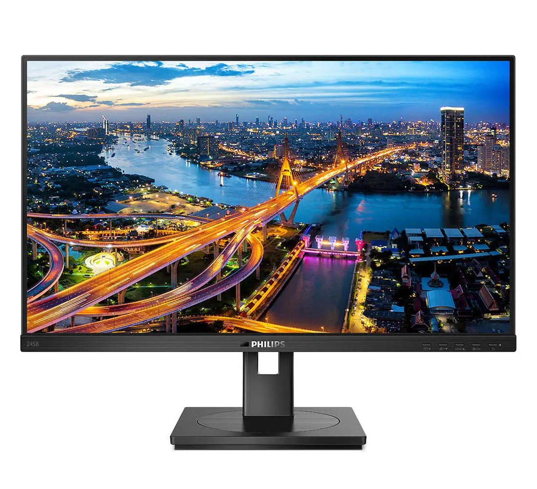 23,8" Монитор офисный PHILIPS 245B1, IPS 2560 x 1440 QHD, Чёрный - photo