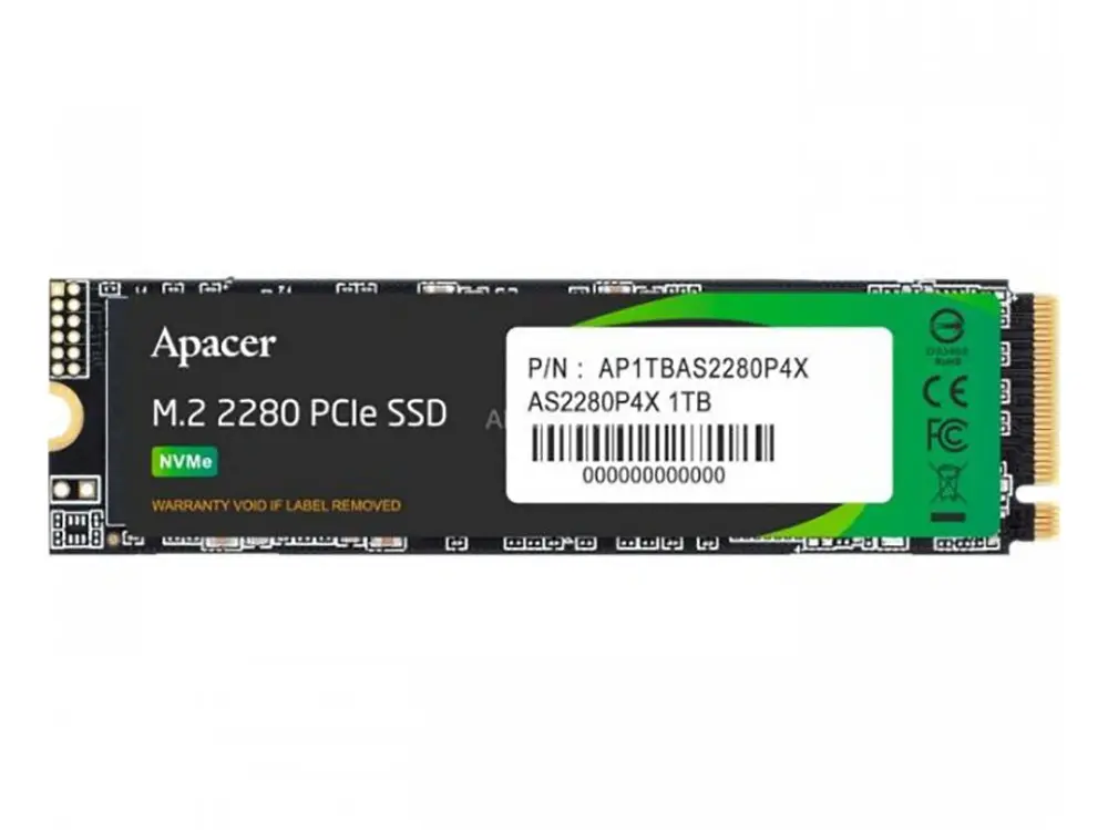 Накопитель SSD Apacer AS2280P4X, 1000Гб, AP1TBAS2280P4X-1 - photo