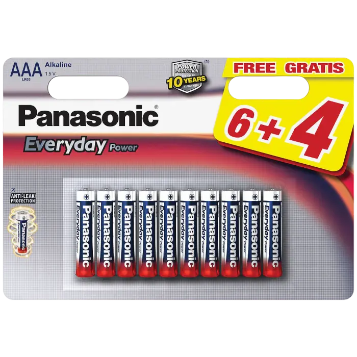 Baterii Panasonic LR03REE, AAA, 10buc. - photo