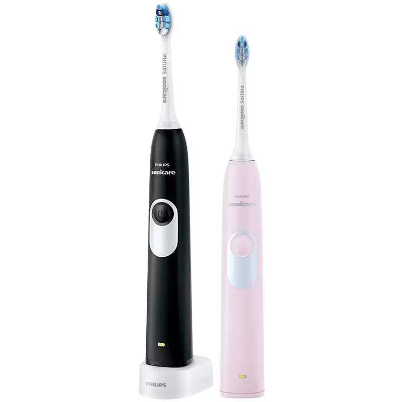 Periuța de dinți electrică sonică PHILIPS Sonicare 2 Series gum health HX6232/41, Negru și roz - photo