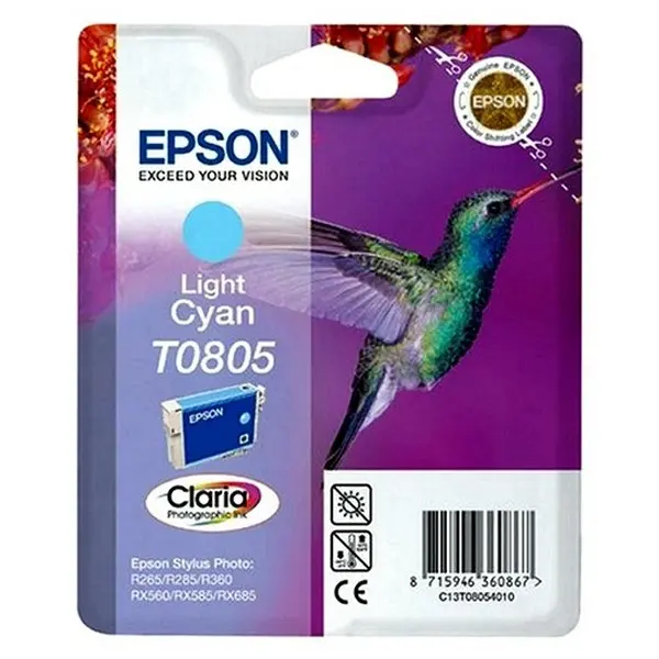 Cartuș de cerneală Epson T080 Claria Photographic, C13T08054011, Albastru Deschis