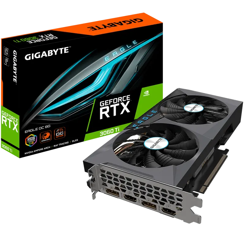 Видеокарта Gigabyte GV-N306TEAGLE OC-8GD,  8GB GDDR6 256бит - photo