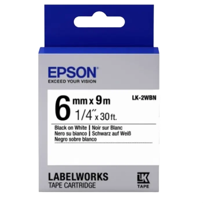  Epson LK-2WBN, 6 mm x 9 m - photo