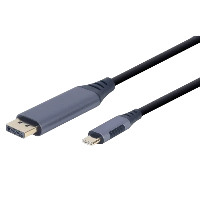 Видеокабель Cablexpert CC-USB3C-DPF-01-6, USB Type-C (M) - DisplayPort (F), 1,8м, Серый - photo