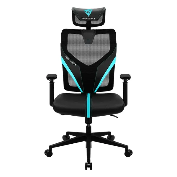 Gaming Chair ThunderX3 Yama1  Black/Cyan, User max load up to 150kg / height 165-180cm - photo