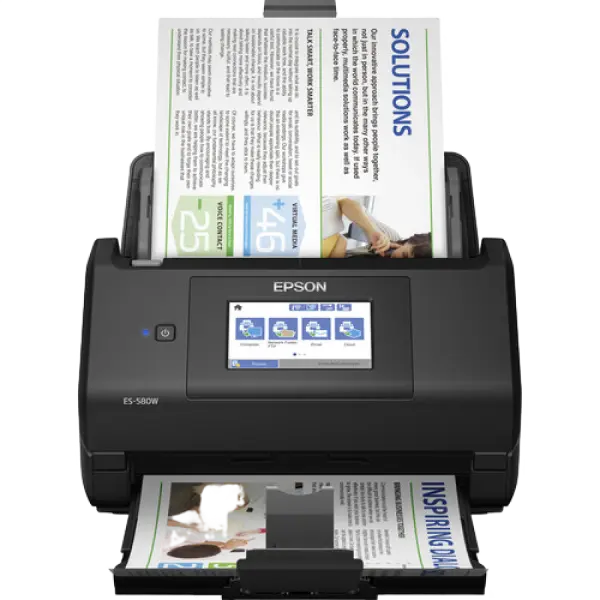 Scaner de documente cu alimentare automată Epson WorkForce ES-580W, A4, Negru - photo