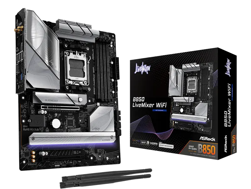 Placă de bază ASRock B850 LiveMixer WiFi, AM5, AMD B850, ATX - photo