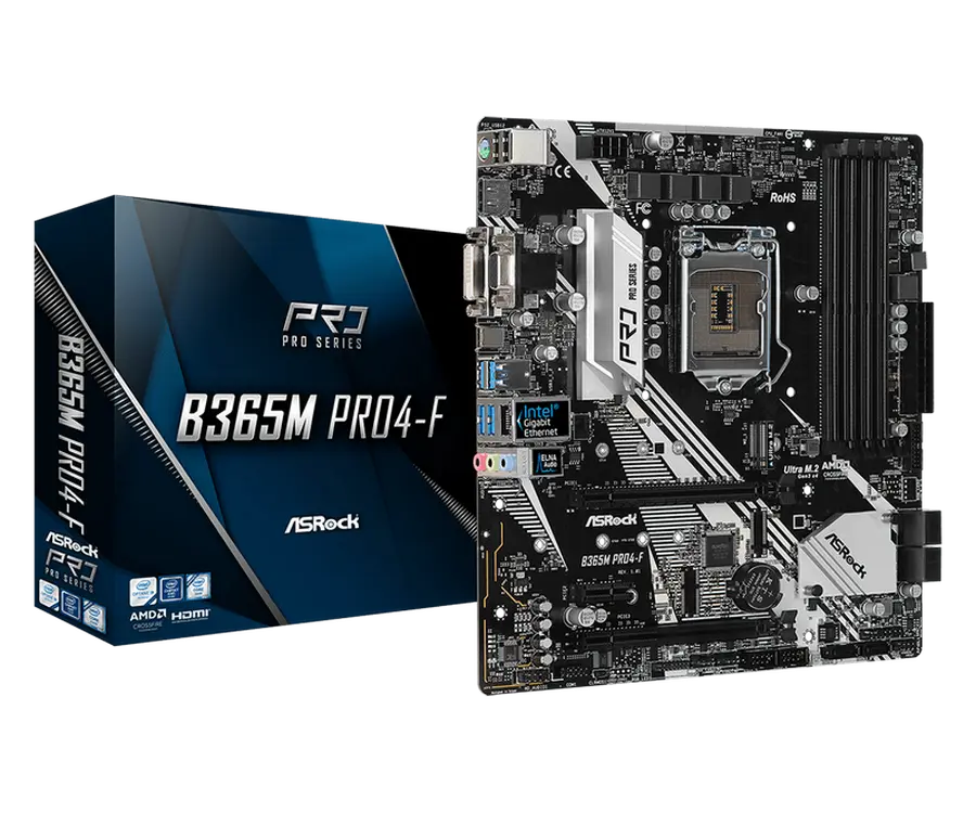 Материнская плата ASRock B365M PRO4-F, LGA1151, Intel B365, Micro-ATX - photo