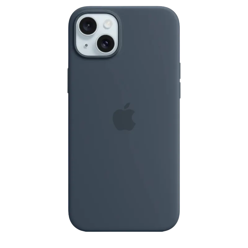 Husă Apple iPhone 15 Plus Silicone Case with MagSafe, Storm albastru - photo