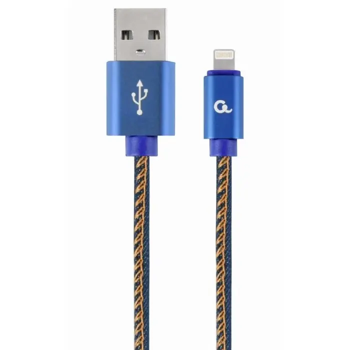 Кабель для зарядки и синхронизации Cablexpert CC-USB2J-AMLM-1M-BL, USB Type-A/Lightning, 1м, Синий - photo