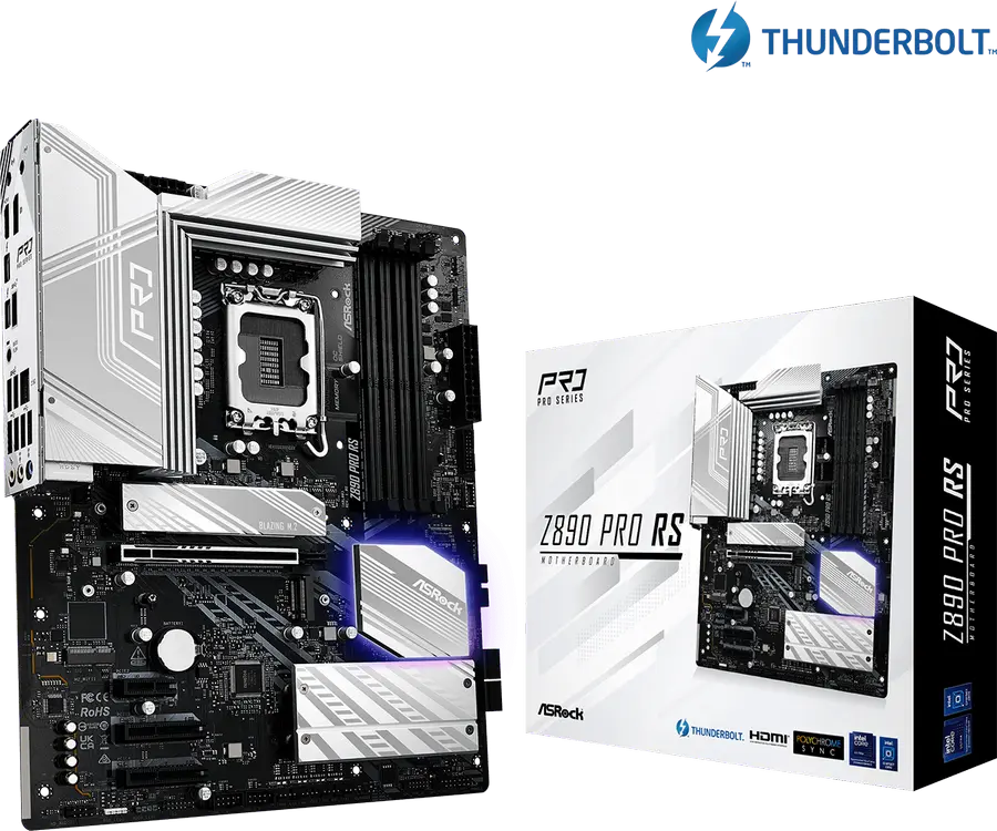 Placă de bază ASRock Z890 PRO RS, LGA1851, Intel Z890, ATX - photo