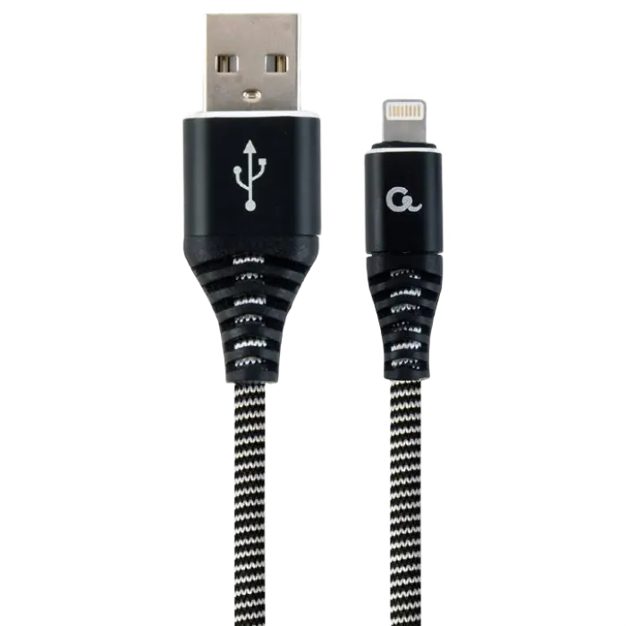 Cablu încărcare și sincronizare Cablexpert CC-USB2B-AMLM-2M-BW, USB Type-A/Lightning, 2m, Negru - photo