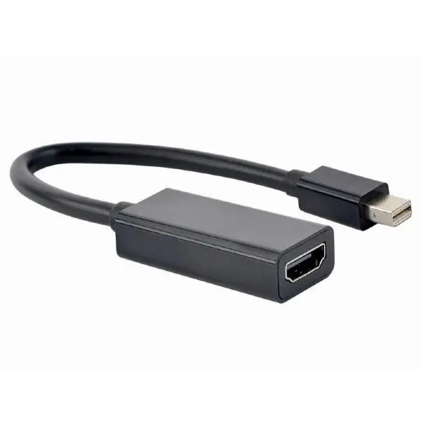 Видеоадаптер Cablexpert A-mDPM-HDMIF-02, MiniDP (M) - HDMI (F), 0,15м, Чёрный - photo